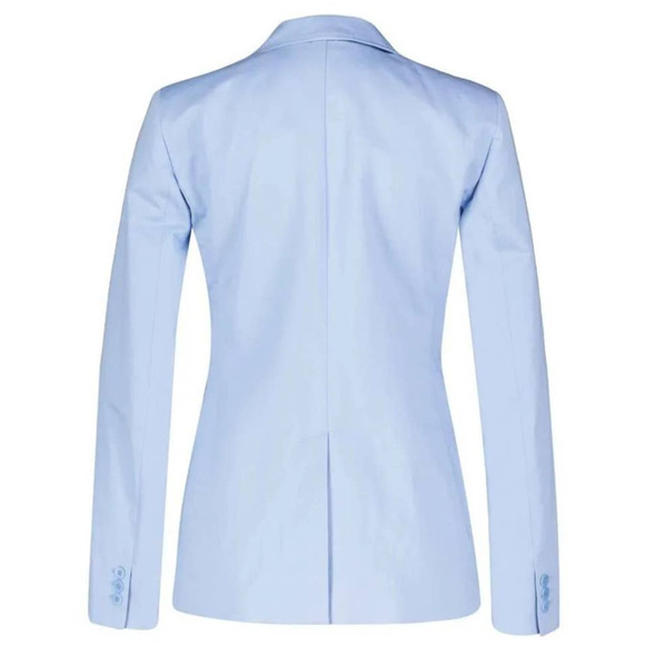Max Mara NEW Azzurro Cotton Twill Blazer Ladies size 16 - Picture 3 of 13